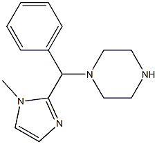 1-[(1-METHYL-1H-IMIDAZOL-2-YL)-PHENYL-METHYL]-PIPERAZINE Struktur