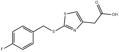 (2-((4-FLUOROBENZYL)THIO)-1,3-THIAZOL-4-YL)ACETIC ACID Struktur