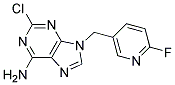 2-CHLORO-9-(6-FLUOROPYRIDIN-3YLMETHYL)ADENINE Struktur