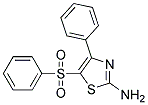 2-Amino-4-phenyl-5-(phenylsulphonyl)-1,3-thiazole Struktur