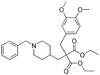 2-(1-BENZYL-PIPERIDIN-4-YLMETHYL)-2-(3,4-DIMETHOXY-BENZYL)-MALONIC ACID DIETHYL ESTER Struktur