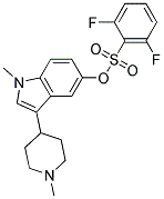 2,6-DIFLUORO-BENZENESULFONIC ACID 1-METHYL-3-(1-METHYL-PIPERIDIN-4-YL)-1H-INDOL-5-YL ESTER Struktur