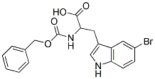 2-{[(benzyloxy)carbonyl]amino}-3-(5-bromo-1H-indol-3-yl)propanoic acid Struktur