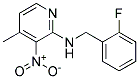 (2-Fluoro-benzyl)-(4-methyl-3-nitro-pyridin-2-yl)-amine Struktur