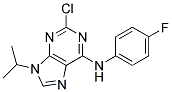 2-chloro-N-(4-fluorophenyl)-9-(1-methylethyl)-9H-purin-6-amine Struktur