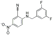 2-(3,5-Difluoro-benzylamino)-5-nitro-benzonitrile Struktur