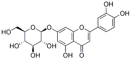 2-(3,4-DIHYDROXYPHENYL)-7-(B-D-GLUCOPYRANOSYLOXY)-5-HYDROXY-4-CHROMENONE Struktur