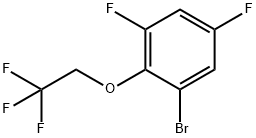 1-Bromo-3,5-difluoro-2-(2,2,2-trifluoro-ethoxy)-benzene Struktur