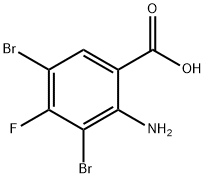 2-Amino-3,5-dibromo-4-fluorobenzoicacid Struktur