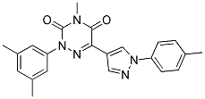 2-(3,5-Dimethylphenyl)-4-methyl-6-(1-(4-methylphenyl)-1H-pyrazol-4-yl)-1,2,4-triazine-3,5(2H,4H)-dione Struktur