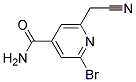 2-BROMO-6-(CYANOMETHYL)-4-PYRIDINECARBOXAMIDE Struktur