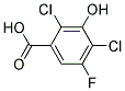 2,4-DICHLORP-3-HYDROXY-5-FLUOROBENZOIC ACID, Struktur