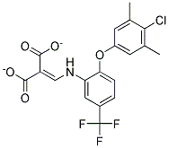 2-((2-(4-CHLORO-3,5-DIMETHYLPHENOXY)-5-(TRIFLUOROMETHYL)PHENYLAMINO)METHYLENE)MALONATE Struktur