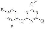 2-CHLORO-4-(2,4-DIFLUOROPHENOXY)-6-METHOXY-1,3,5-TRIAZINE, TECH Struktur