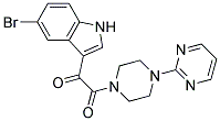 1-(5-BROMO-1H-INDOL-3-YL)-2-(4-PYRIMIDIN-2-YLPIPERAZINO)ETHANE-1,2-DIONE, TECH Struktur