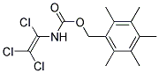 2,3,4,5,6-PENTAMETHYLBENZYL N-(1,2,2-TRICHLOROVINYL)CARBAMATE, TECH Struktur