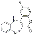 2-FLUORO-13H-5-OXA-8,13-DIAZA-BENZO[5,6]CYCLOHEPTA[1,2-A]NAPHTHALEN-6-ONE Struktur