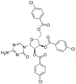 2',3',5'-TRI-O-(4-CHLOROBENZOYL)-5-AZACYTIDINE Struktur