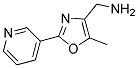 1-(5-METHYL-2-PYRIDIN-3-YL-1,3-OXAZOL-4-YL)METHYLAMIN Struktur