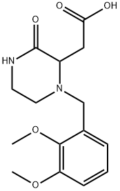 2-[1-(2,3-DIMETHOXYBENZYL)-3-OXO-2-PIPERAZINYL]-ACETIC ACID Struktur