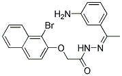 (1-BROMO-NAPHTHALEN-2-YLOXY)-ACETIC ACID [1-(3-AMINO-PHENYL)-ETHYLIDENE]-HYDRAZIDE Struktur