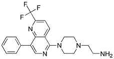 2-(4-[8-PHENYL-2-(TRIFLUOROMETHYL)-1,6-NAPHTHYRIDIN-5-YL]PIPERAZIN-1-YL)ETHANAMINE Struktur