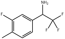 2,2,2-TRIFLUORO-1-(3-FLUORO-4-METHYL-PHENYL)-ETHYLAMINE Struktur