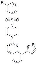 2-(4-[(3-FLUOROPHENYL)SULFONYL]PIPERAZIN-1-YL)-8-(3-THIENYL)QUINOLINE Struktur