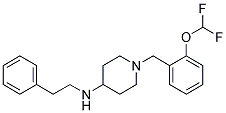 1-[2-(DIFLUOROMETHOXY)BENZYL]-N-(2-PHENYLETHYL)PIPERIDIN-4-AMINE Struktur