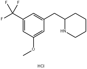 2-(3-METHOXY-5-TRIFLUOROMETHYL-BENZYL)-PIPERIDINE HYDROCHLORIDE Struktur