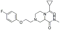 1-(CYCLOPROPYLCARBONYL)-4-[2-(4-FLUOROPHENOXY)ETHYL]-N-METHYLPIPERAZINE-2-CARBOXAMIDE Struktur