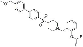 1-[2-(DIFLUOROMETHOXY)BENZYL]-4-([4'-(METHOXYMETHYL)BIPHENYL-4-YL]SULFONYL)PIPERIDINE Struktur