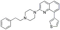 2-[4-(2-PHENYLETHYL)PIPERAZIN-1-YL]-8-(3-THIENYL)QUINOLINE Struktur