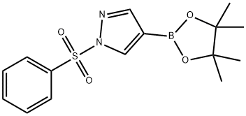 1-BENZENESULFONYL-4-(4,4,5,5-TETRAMETHYL-[1,3,2]DIOXABOROLAN-2-YL)-1H-PYRAZOLE Structure