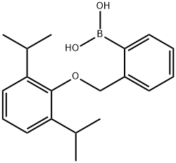 2-[(2',6'-DIISOPROPYLPHENOXY)METHYL]PHENYLBORONIC ACID Struktur