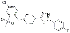 1-[4-CHLORO-2-(METHYLSULFONYL)BENZYL]-4-[5-(4-FLUOROPHENYL)-1,3,4-OXADIAZOL-2-YL]PIPERIDINE Struktur