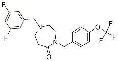 1-(3,5-DIFLUOROBENZYL)-4-[4-(TRIFLUOROMETHOXY)BENZYL]-1,4-DIAZEPAN-5-ONE Struktur