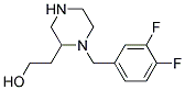 2-[1-(3,4-DIFLUORO-BENZYL)-PIPERAZIN-2-YL]-ETHANOL Struktur