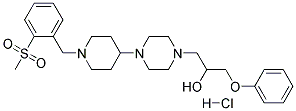 1-(4-(1-[2-(METHYLSULFONYL)BENZYL]PIPERIDIN-4-YL)PIPERAZIN-1-YL)-3-PHENOXYPROPAN-2-OL HYDROCHLORIDE Struktur