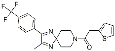 2-METHYL-8-(2-THIENYLACETYL)-3-[4-(TRIFLUOROMETHYL)PHENYL]-1,4,8-TRIAZASPIRO[4.5]DECA-1,3-DIENE Struktur