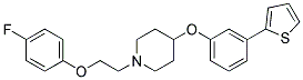 1-[2-(4-FLUOROPHENOXY)ETHYL]-4-[3-(2-THIENYL)PHENOXY]PIPERIDINE Struktur