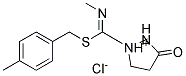 1-[[(4-METHYLBENZYL)SULFANYL](METHYLIMINO)METHYL]-3-OXOTETRAHYDRO-1H-PYRAZOL-1-IUM CHLORIDE Struktur