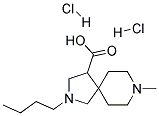 2-BUTYL-8-METHYL-2,8-DIAZA-SPIRO[4.5]DECANE-4-CARBOXYLIC ACID DIHYDROCHLORIDE Struktur