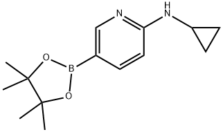 2-CYCLOPROPYLAMINO-5-PYRIDINEBORONIC ACID, PINACOL ESTER, 2096334-77-7, 結(jié)構(gòu)式