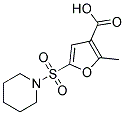 2-Methyl-5-(piperidin-1-ylsulphonyl)furan-3-carboxylic acid Struktur