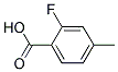 2-fluoro-4-methy-benzoic acid Struktur