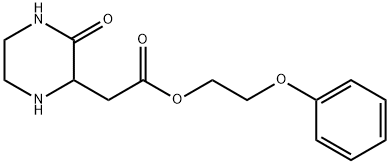 2-PHENOXYETHYL 2-(3-OXO-2-PIPERAZINYL)ACETATE Struktur