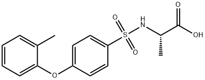 ALANINE, N-[[4-(2-METHYLPHENOXY)PHENYL]SULFONYL]- Struktur