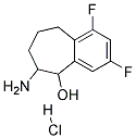 6-AMINO-1,3-DIFLUORO-6,7,8,9-TETRAHYDRO-5H-BENZOCYCLOHEPTEN-5-OL HYDROCHLORIDE Struktur