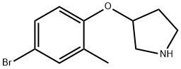 3-(4-BROMO-2-METHYLPHENOXY)PYRROLIDINE Struktur